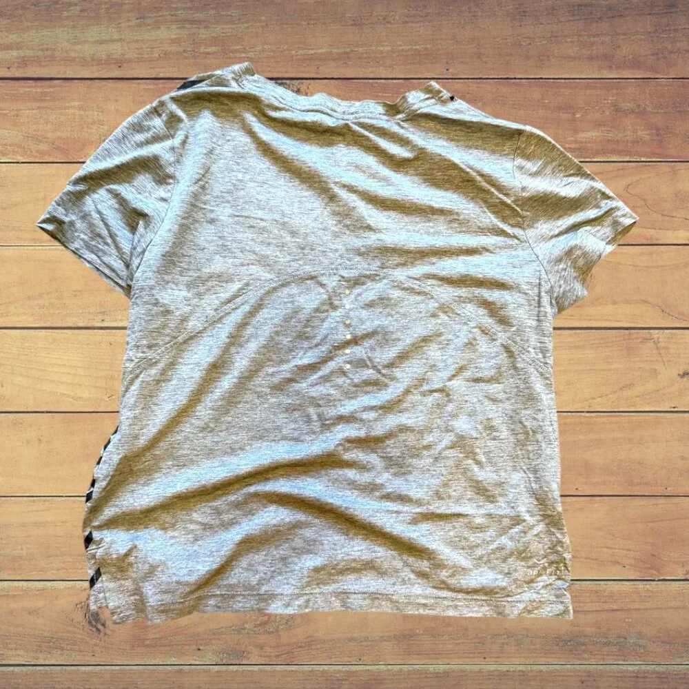 Nike Dri Fit Running Grey Short Sleeve Shirt Women Size Small